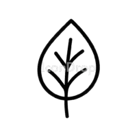 Leaf Icon Aesthetic Outline