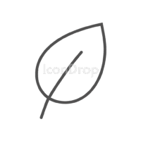 葉っぱのアプリアイコン(アウトライン)