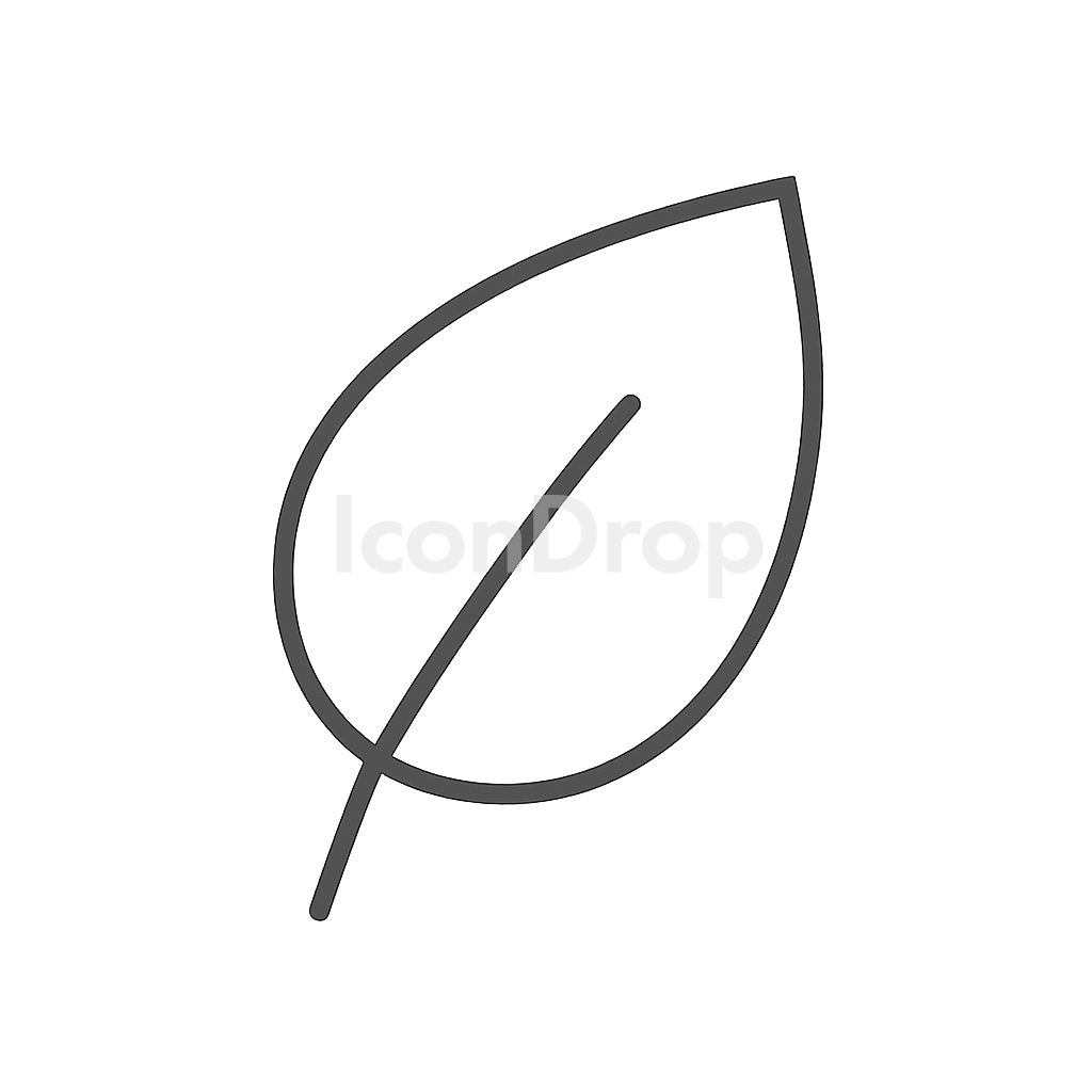 Leaf Icon App Outline