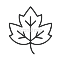 紅葉(秋の葉)のアイコン(アウトライン)