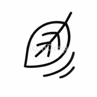 秋の葉っぱのアイコン(アウトライン)