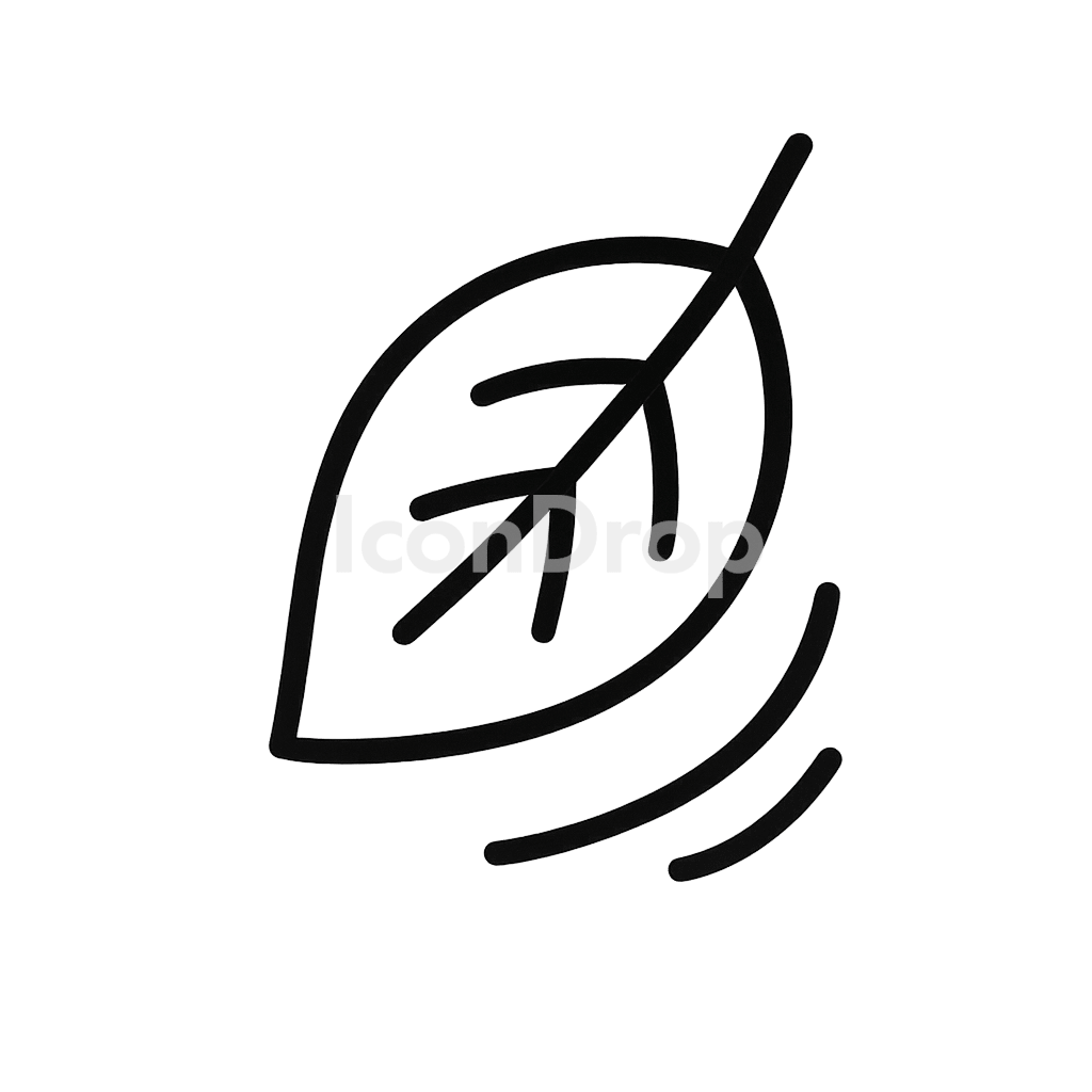 秋の葉っぱのアイコン アウトライン