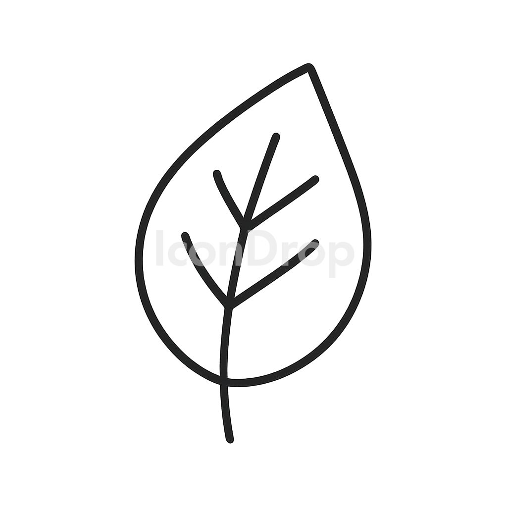 葉っぱのアイコン アウトライン