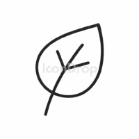 Leaf Icon Simple Outline