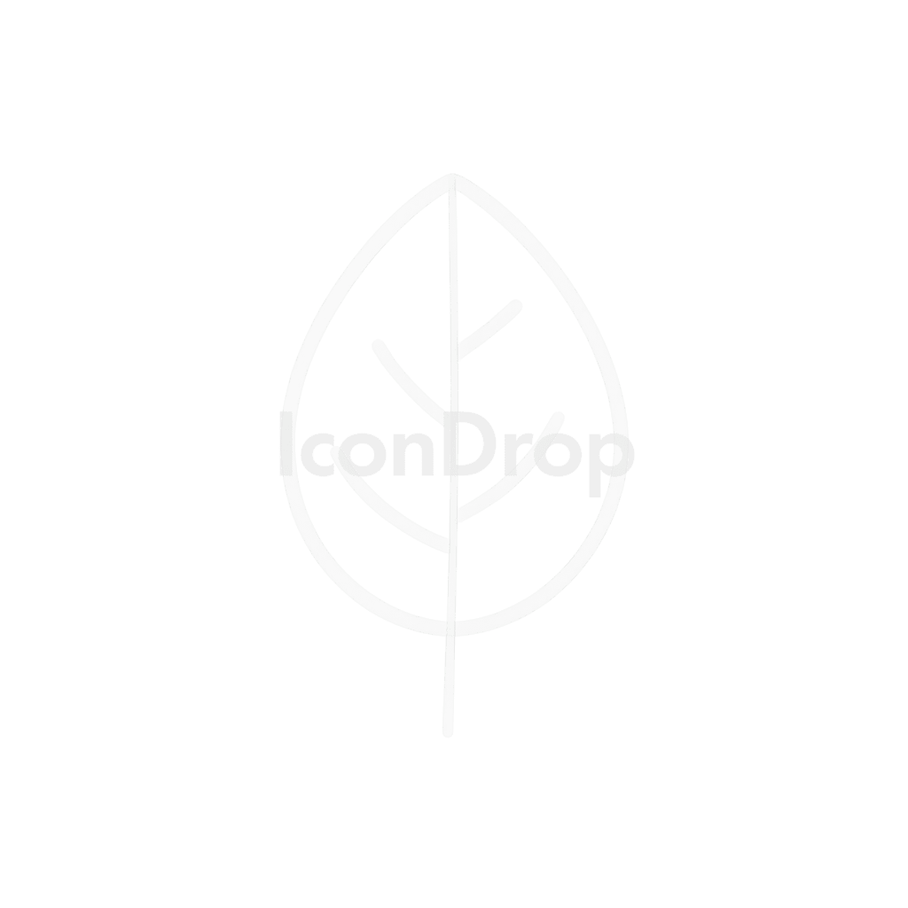 白い葉っぱのアイコン アウトライン