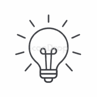 ライトボール（光る球体）のアイコン（アウトライン）