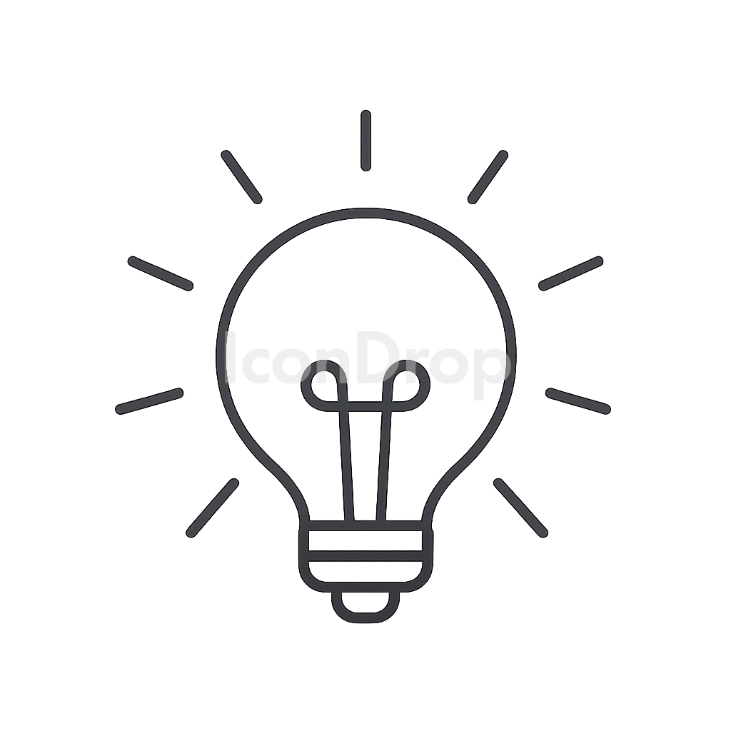 ライトボール（光る球体）のアイコン アウトライン