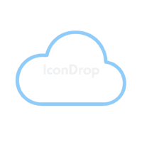 Light Blue Cloud Icon Outline