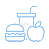 Light Blue Food Icon Outline