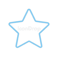 Light Blue Star Icon Outline