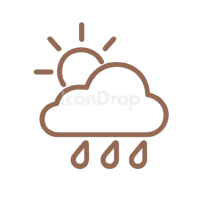 Light Brown Weather Icon Outline