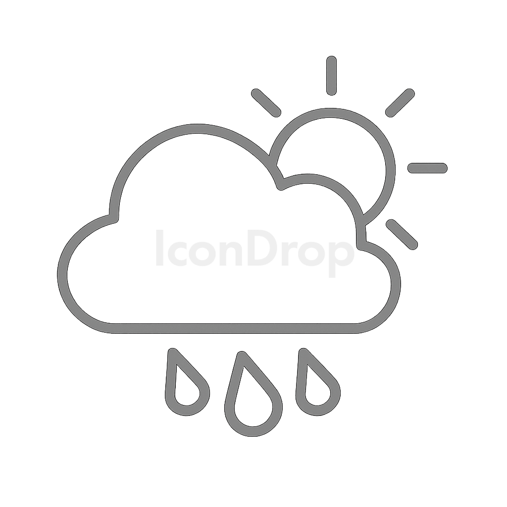 Light Grey Weather Icon Outline