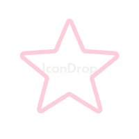 Light Pink Star Icon Outline