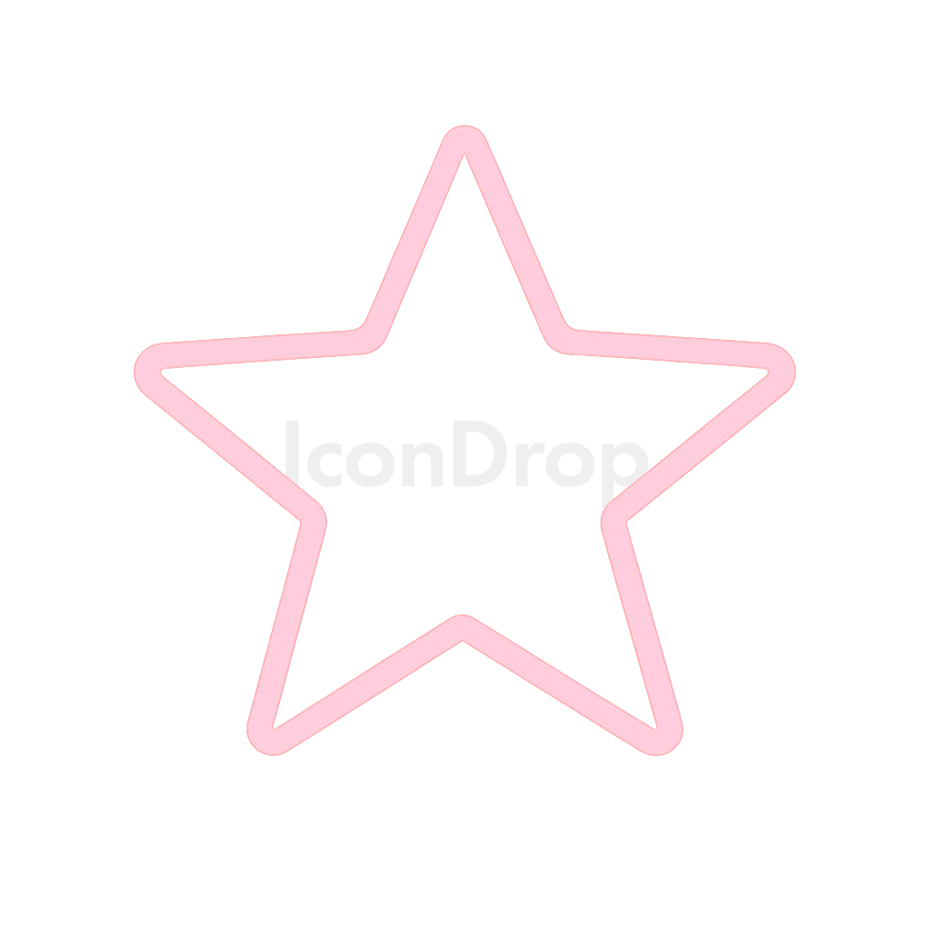 Light Pink Star Icon Outline
