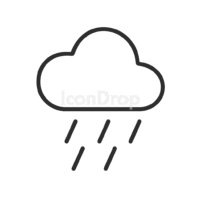Light Rain Icon Outline