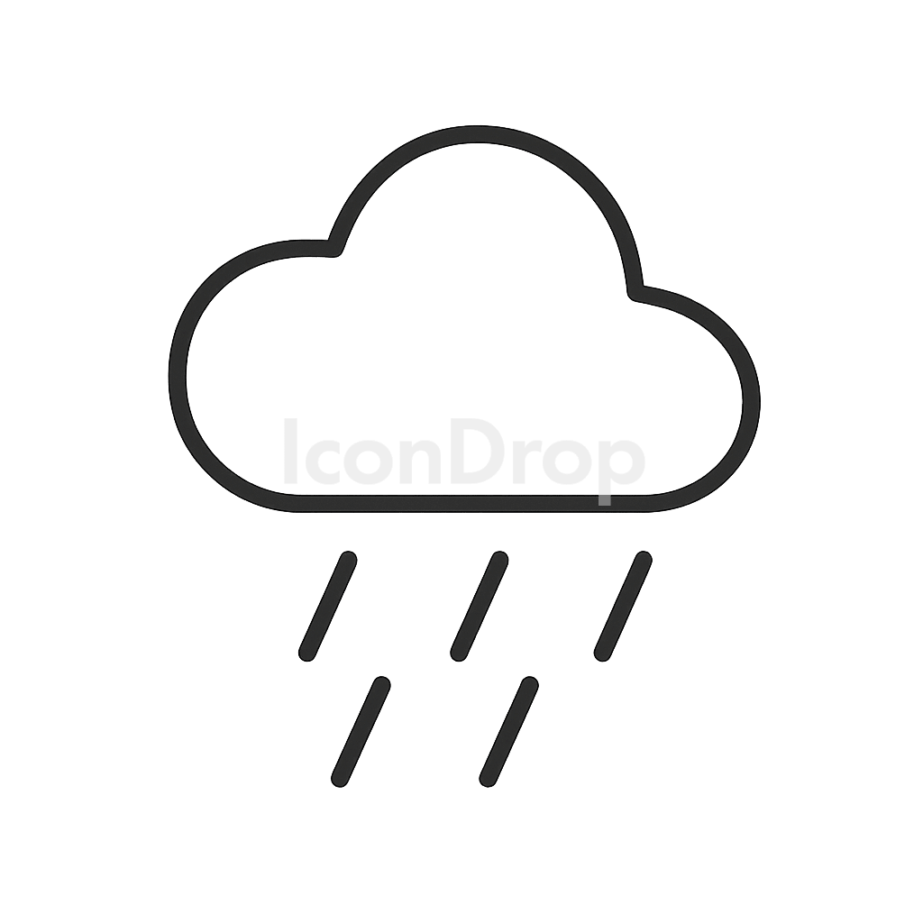 小雨のアイコン アウトライン