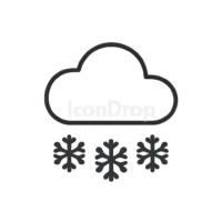 Light Snow Icon Outline