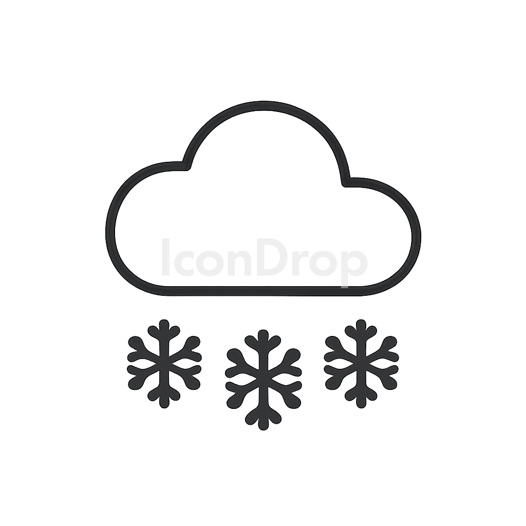Light Snow Icon Outline