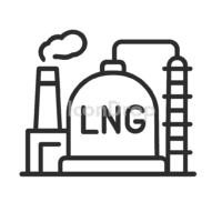 Lng Plant Icon Outline