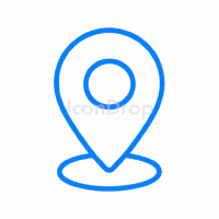 青いロケーションアイコン（アウトライン）