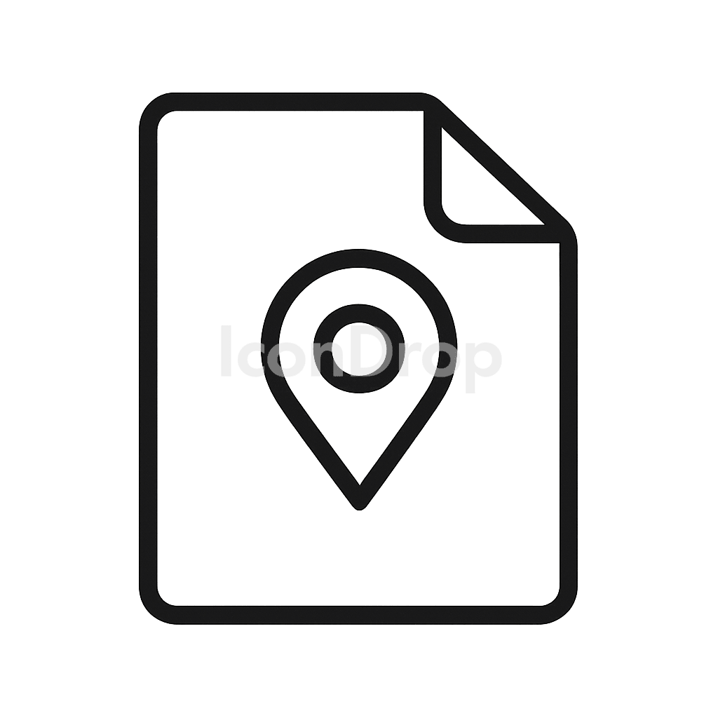 位置情報ファイルのアイコン アウトライン