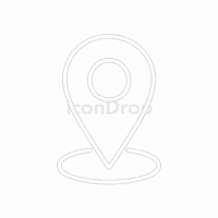 白いロケーションアイコン（アウトライン）