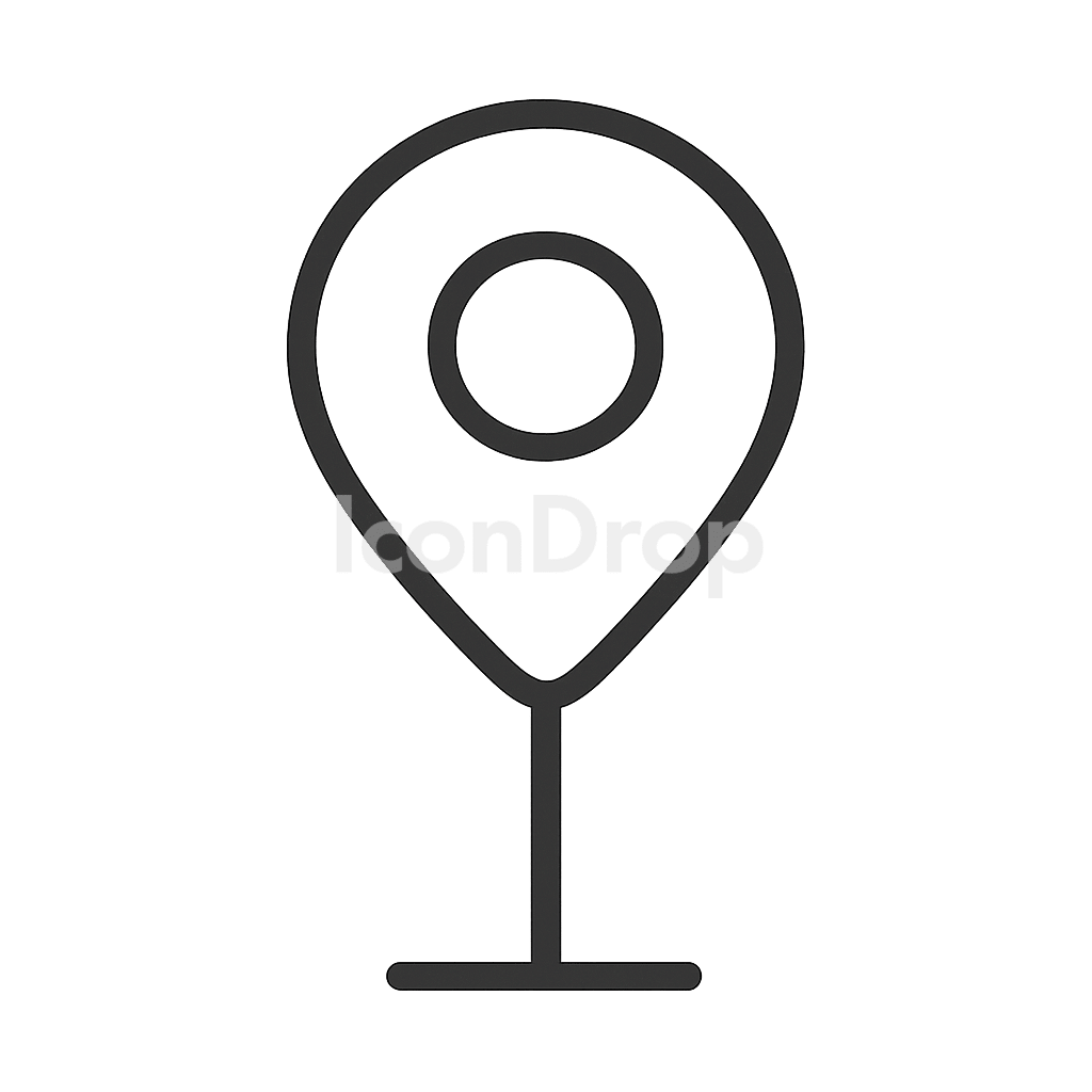 Location Lollipop Icon Outline