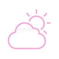 Logo Weather Icon Aesthetic Pink Outline
