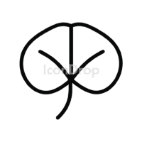 Lotus Leaf Icon Outline