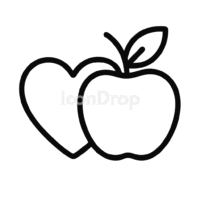 Love Fruit Icon Outline