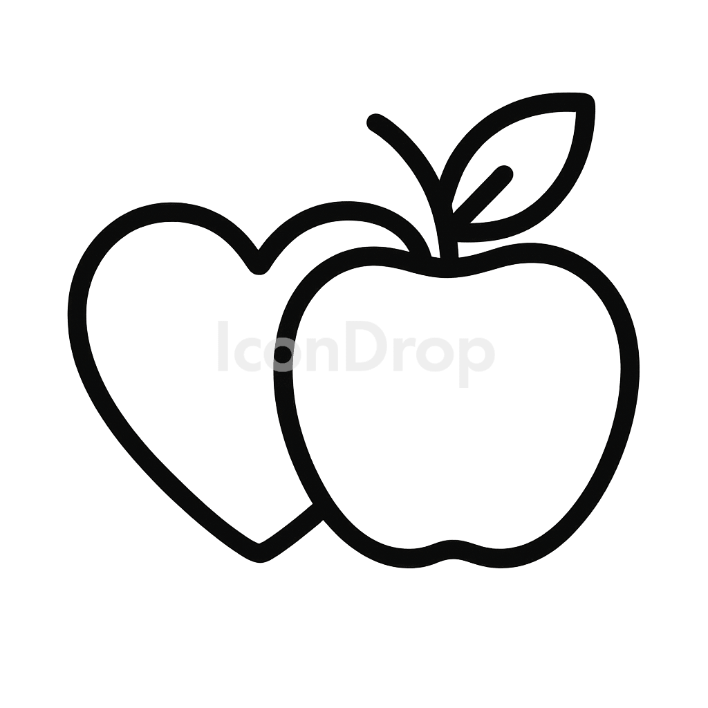 Love Fruit Icon Outline