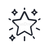 Lucky Star Icon Outline