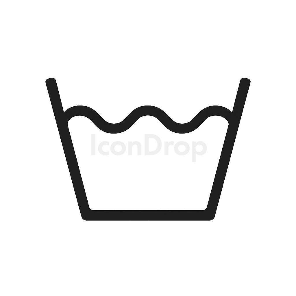 Machine Wash Cold Icon Outline