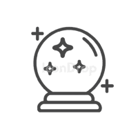 マジックボール(占い・予言の球)のアイコン(アウトライン)