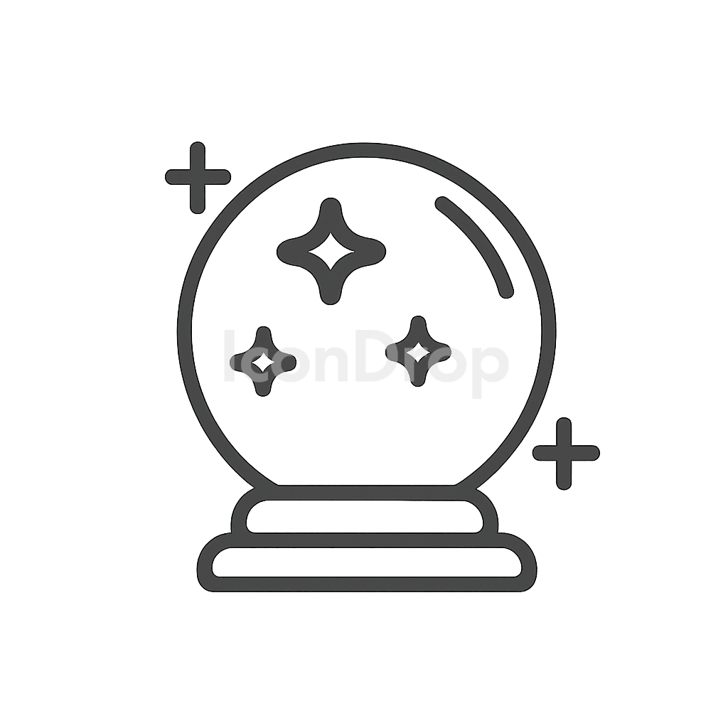 Magic Ball Icon Outline
