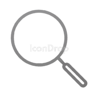 Magnifying Glass Icon Grey Outline