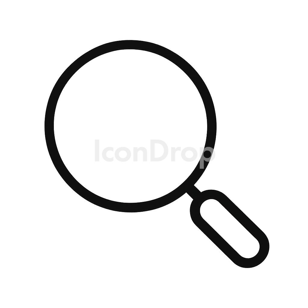 虫眼鏡付き検索アイコン アウトライン