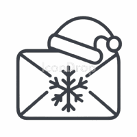 Mail Christmas App Icon Outline