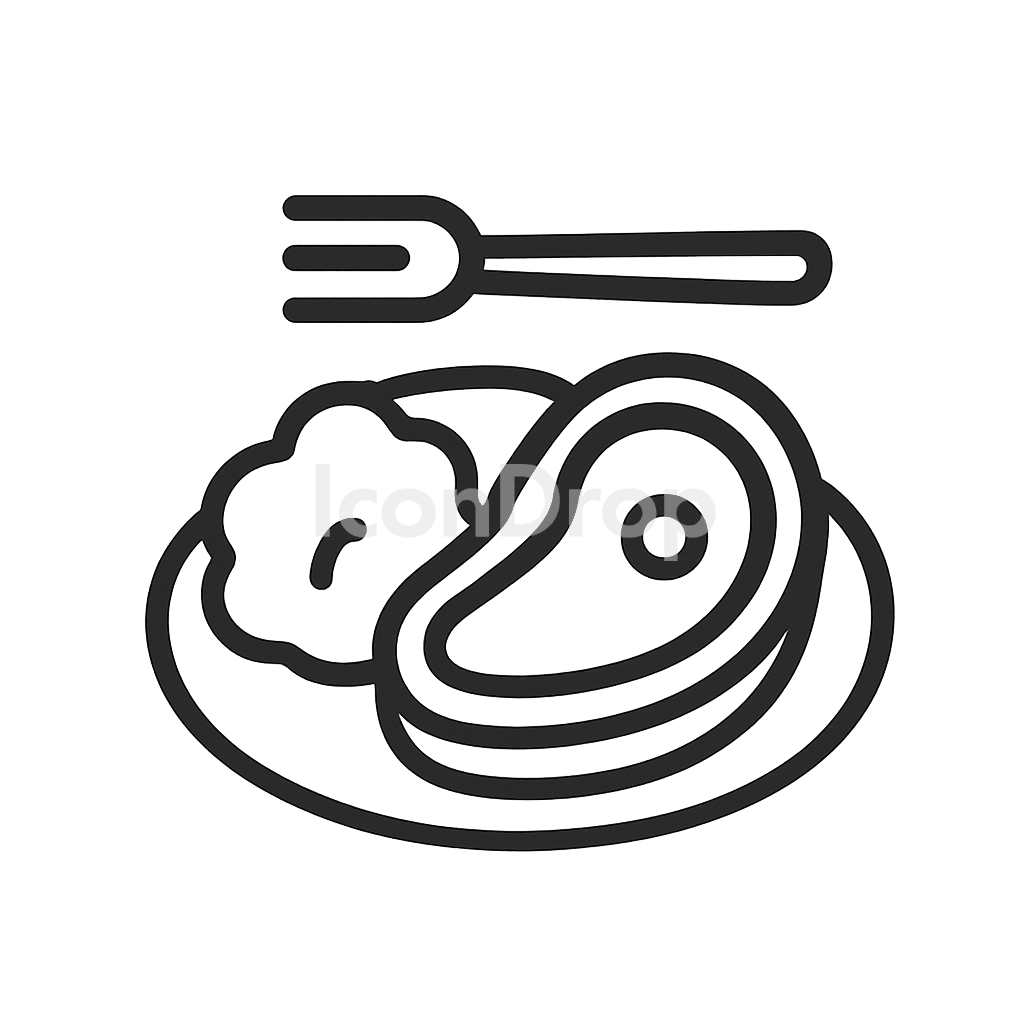 Main Dish Icon Outline