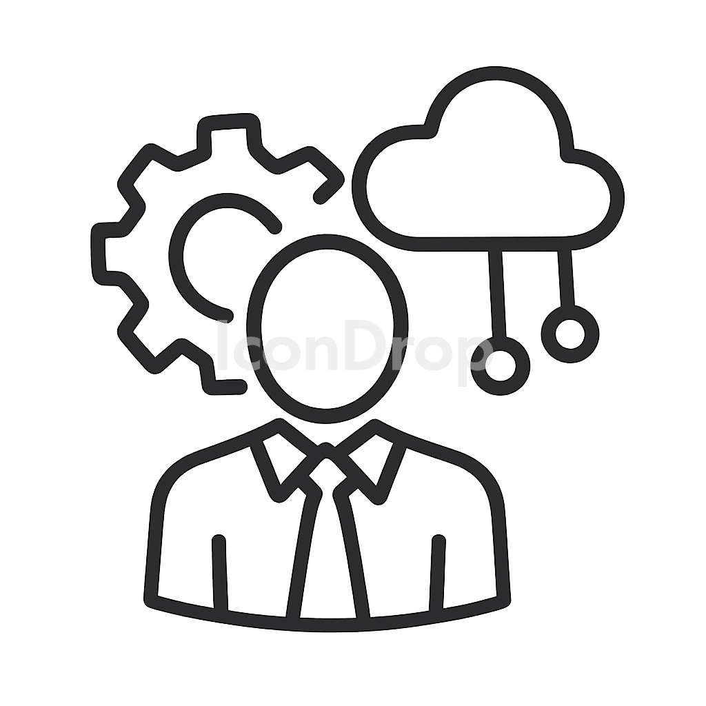 Managed Service Provider Icon Outline