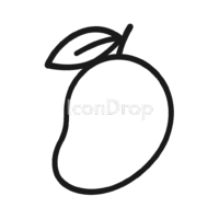 Mango Fruit Icon Outline