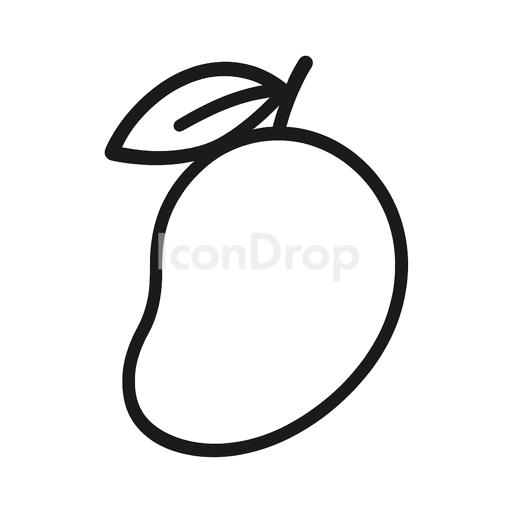 Mango Fruit Icon Outline