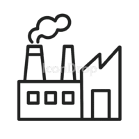 Manufacturing Plant Icon Outline