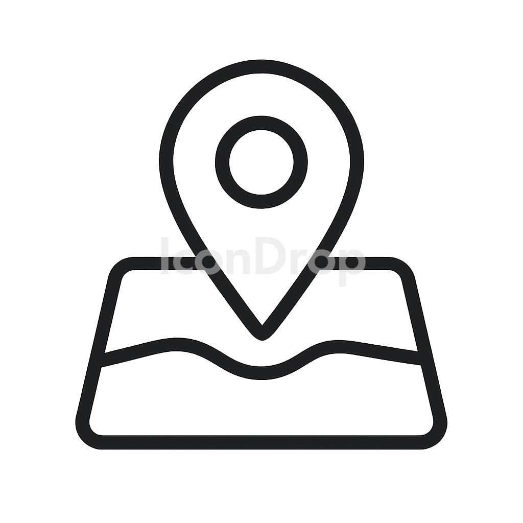 Map Location Icon Outline