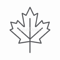 カエデの葉のアイコン（アウトライン）