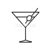 Martini Glass Icon Outline