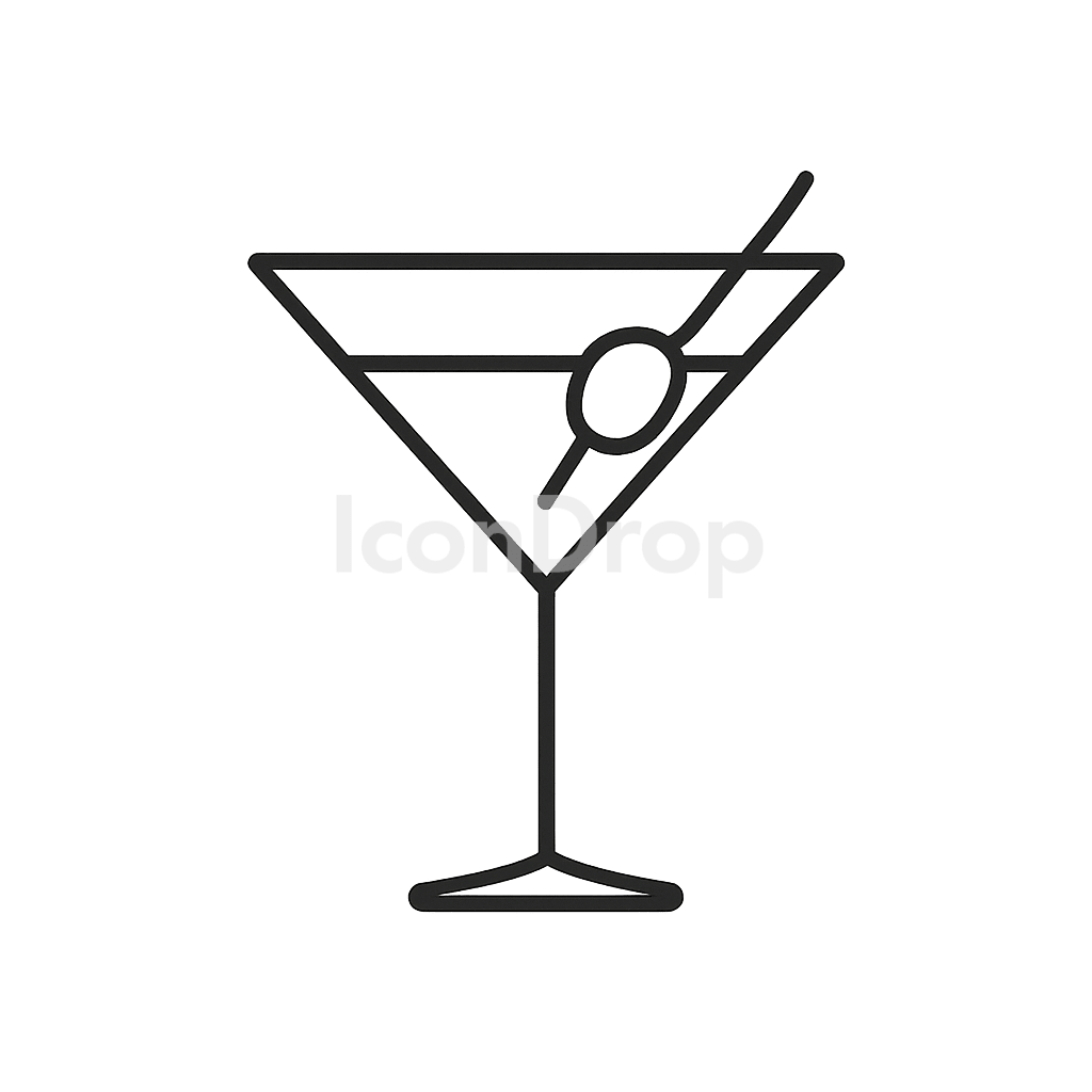 Martini Glass Icon Outline
