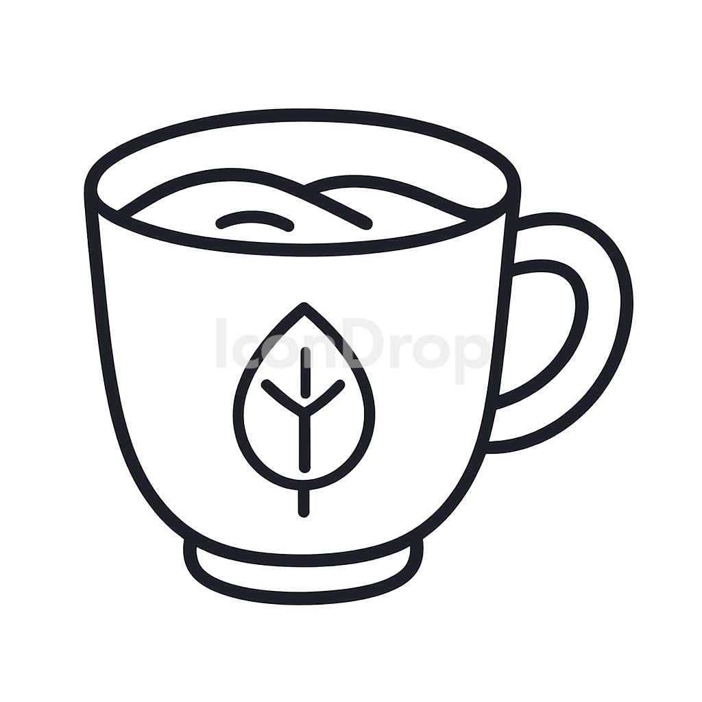 Matcha Cup Icon Outline