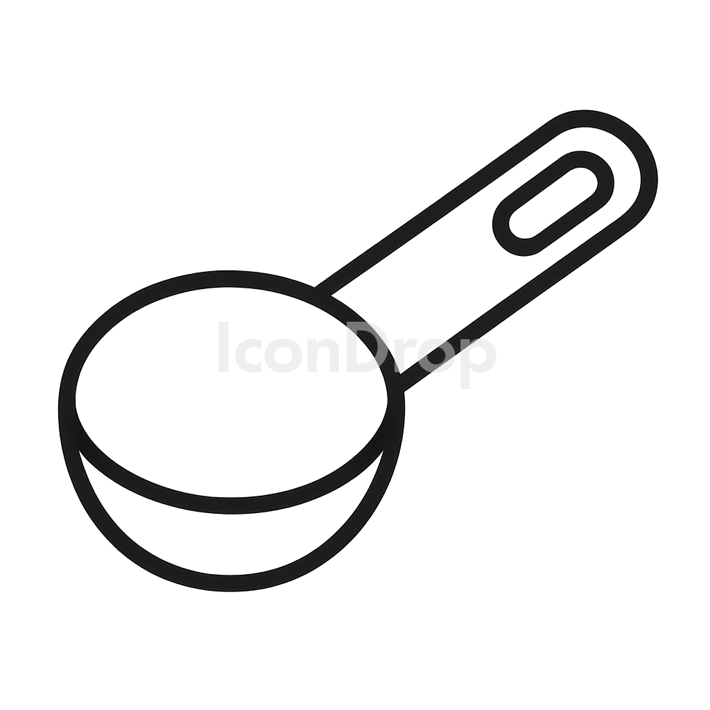 Measuring Spoon Icon Outline