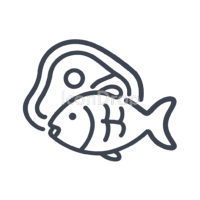 Meat And Fish Icon Outline